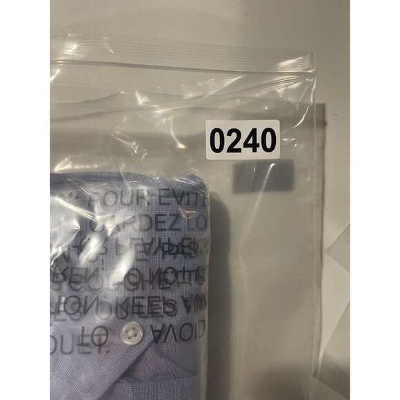 Tommy Hilfiger Mens XL Blue Regular Fit Stretch Button-Down Shirt 17-17.5 34/35 - Picture 12 of 12